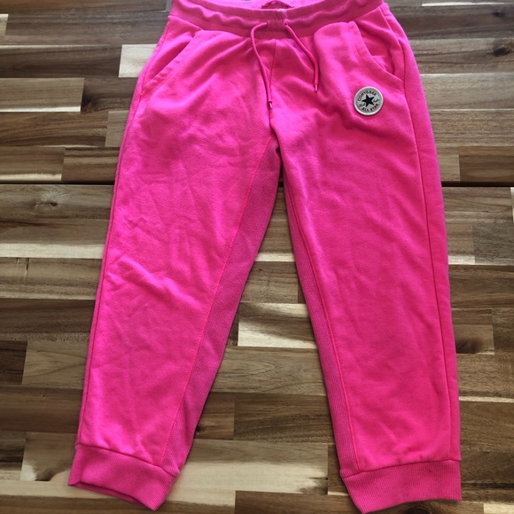 Converse All Star girls’ 12-13‎ hot pink capris sweats - Picture 1 of 11